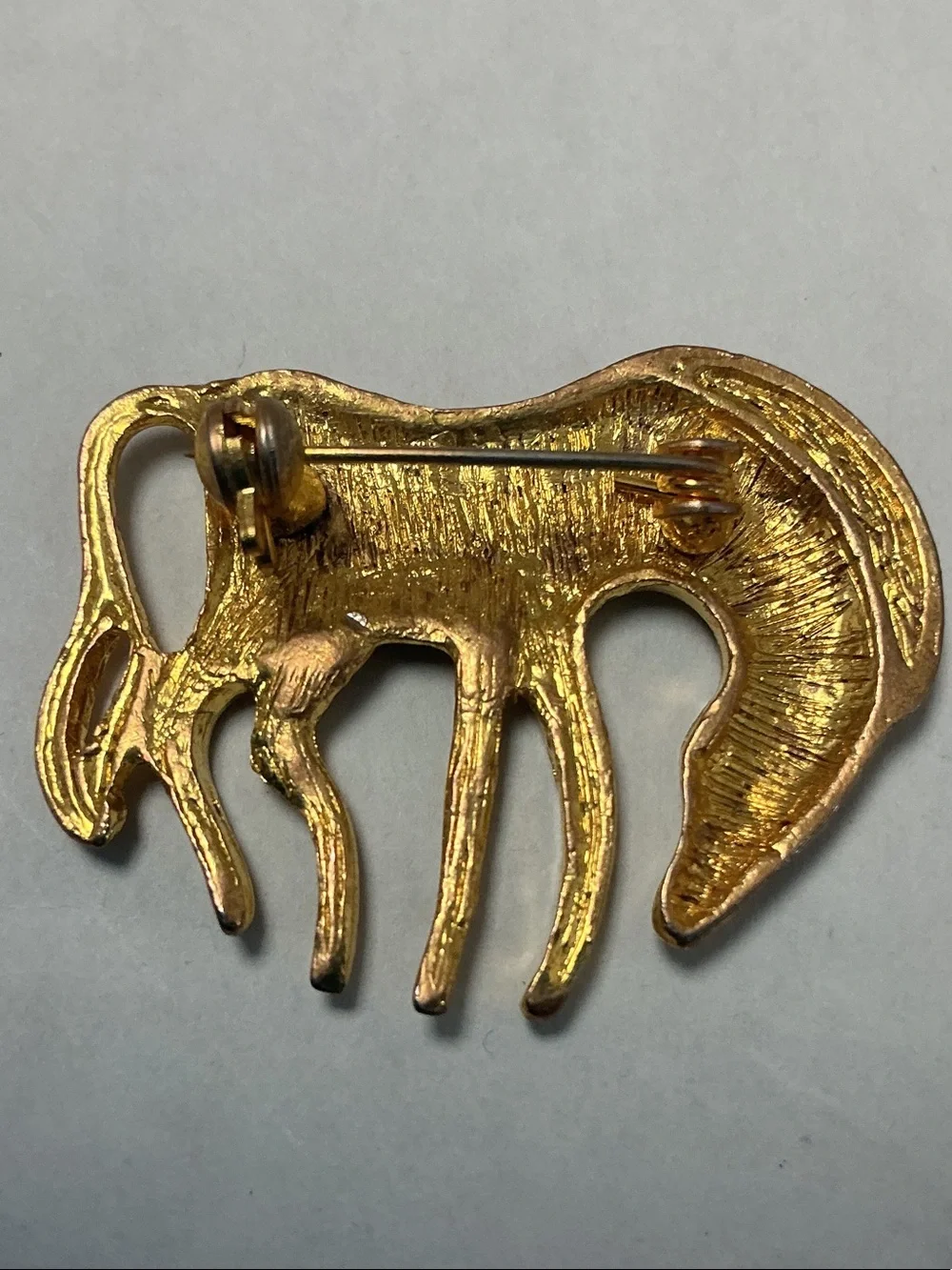 Vintage Zebra Brooche Goldtone